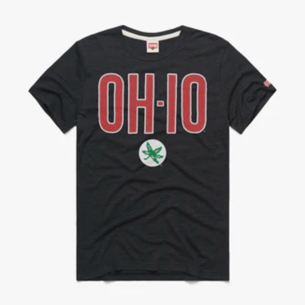 HOMAGE OH-IO Ohio State Buckeye Leaf Graphic Tee